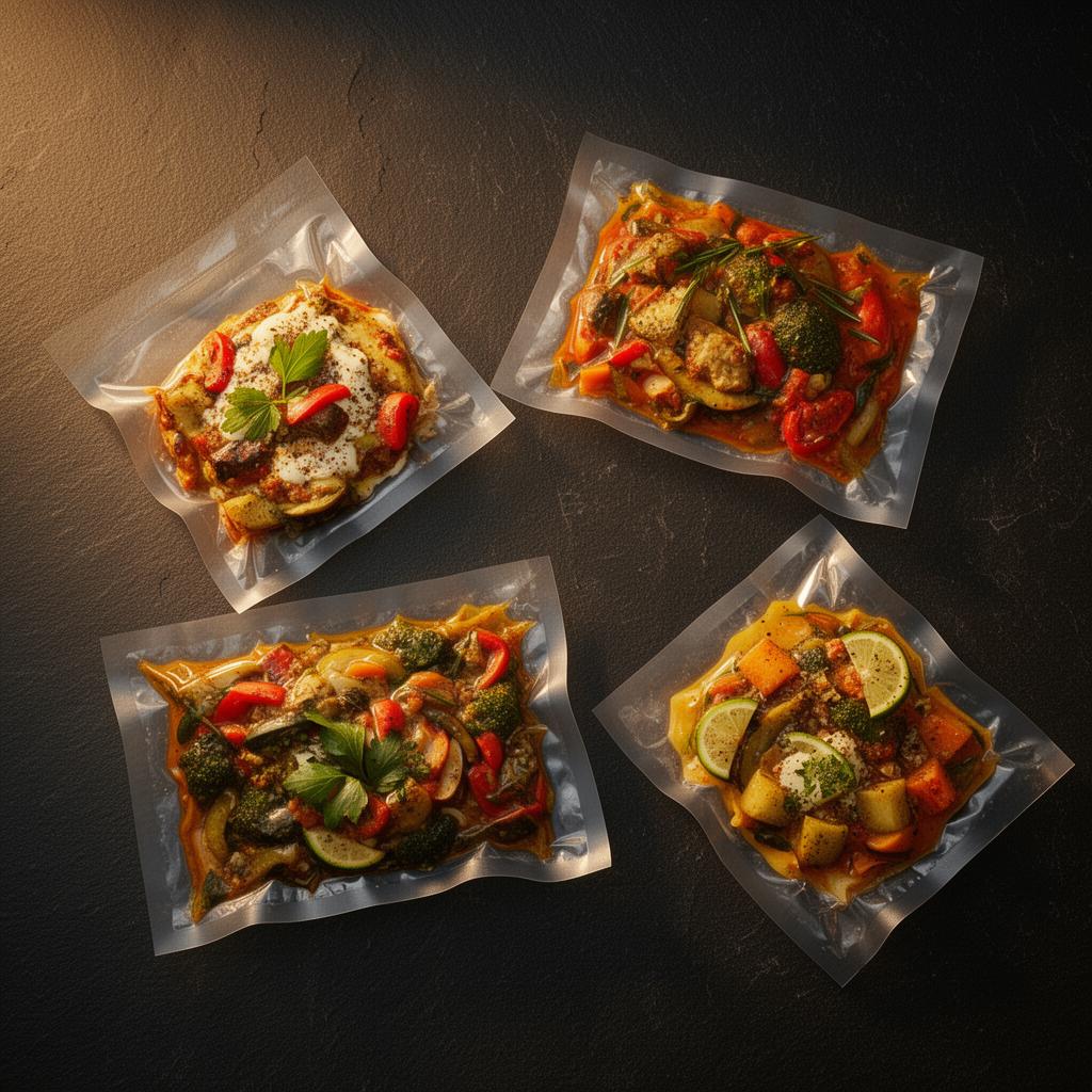 Vacuum packed prepared meals